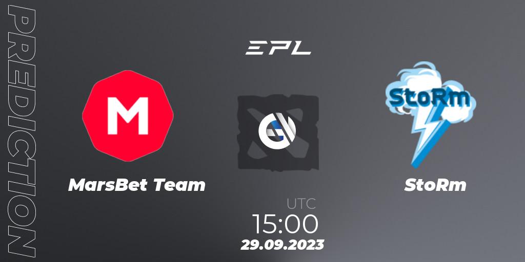 MarsBet Team vs StoRm: Betting TIp, Match Prediction. 29.09.23. Dota 2, European Pro League Season 12