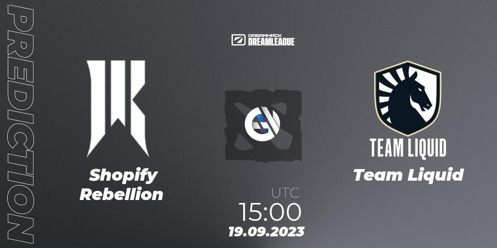 Shopify Rebellion vs Team Liquid: Betting TIp, Match Prediction. 19.09.23. Dota 2, DreamLeague Season 21