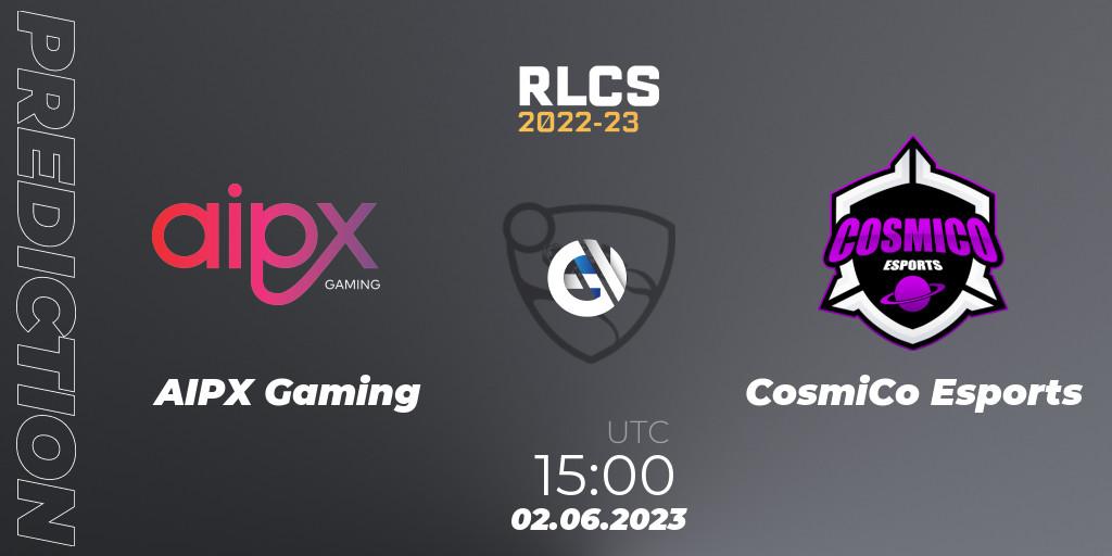 AIPX Gaming vs CosmiCo Esports: Betting TIp, Match Prediction. 09.06.23. Rocket League, RLCS 2022-23 - Spring: Sub-Saharan Africa Regional 3 - Spring Invitational