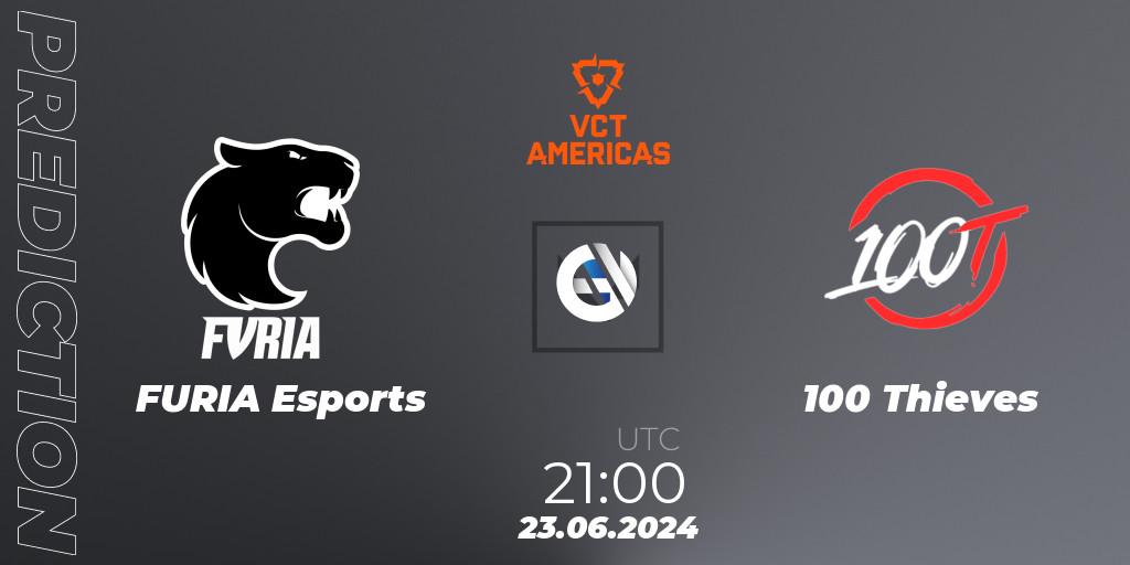FURIA Esports vs 100 Thieves: Betting TIp, Match Prediction. 23.06.2024 at 21:00. VALORANT, VALORANT Champions Tour 2024: Americas League - Stage 2 - Group Stage