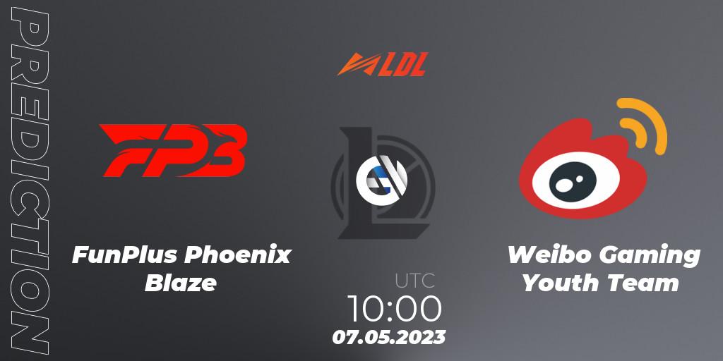 FunPlus Phoenix Blaze vs Weibo Gaming Youth Team: Betting TIp, Match Prediction. 07.05.23. LoL, LDL 2023 - Regular Season - Stage 2