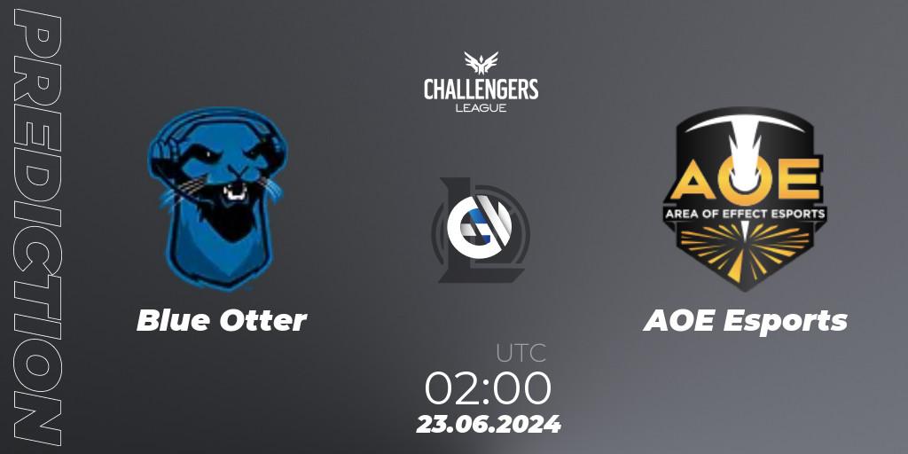 Blue Otter vs AOE Esports: Betting TIp, Match Prediction. 23.06.2024 at 02:00. LoL, NACL Summer 2024 - Group Stage