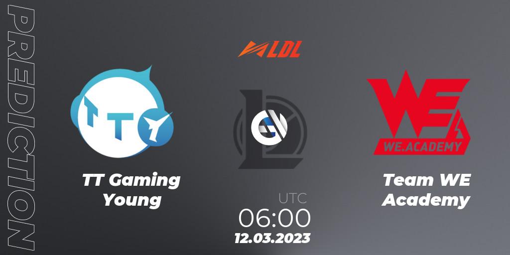 TT Gaming Young vs Team WE Academy: Betting TIp, Match Prediction. 12.03.2023 at 06:00. LoL, LDL 2023 - Regular Season