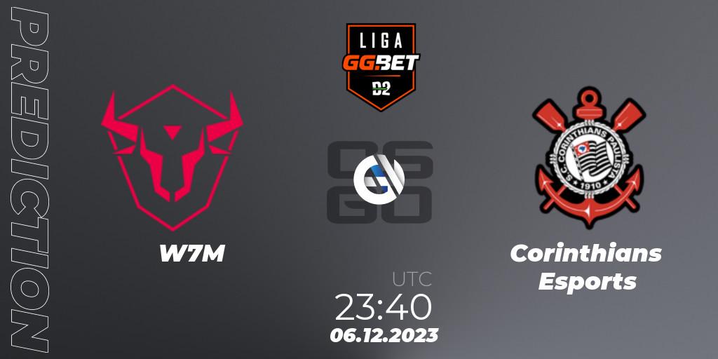 W7M vs Corinthians Esports: Betting TIp, Match Prediction. 07.12.2023 at 00:00. Counter-Strike (CS2), Dust2 Brasil Liga Season 2