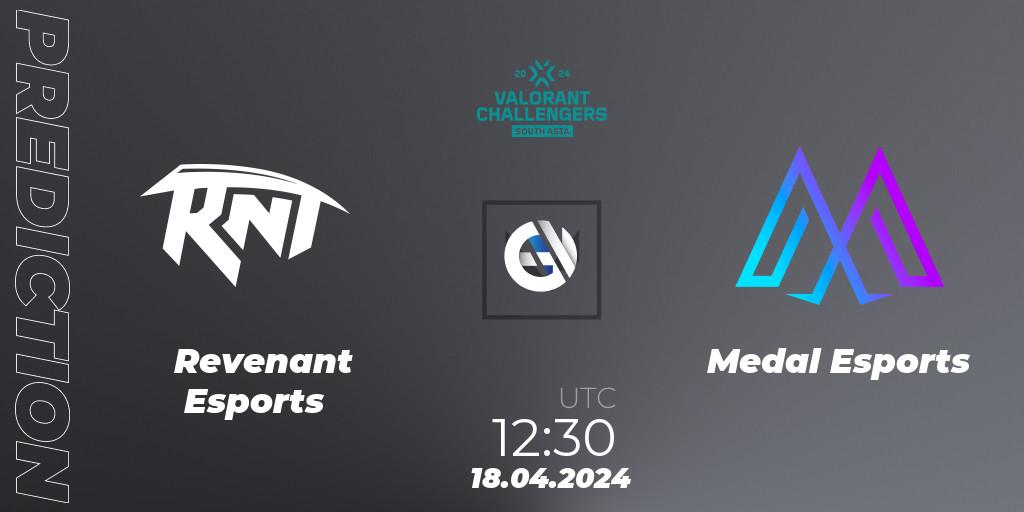 Revenant Esports vs Medal Esports: Betting TIp, Match Prediction. 18.04.2024 at 12:30. VALORANT, VALORANT Challengers 2024 South Asia: Split 1 - Cup 2