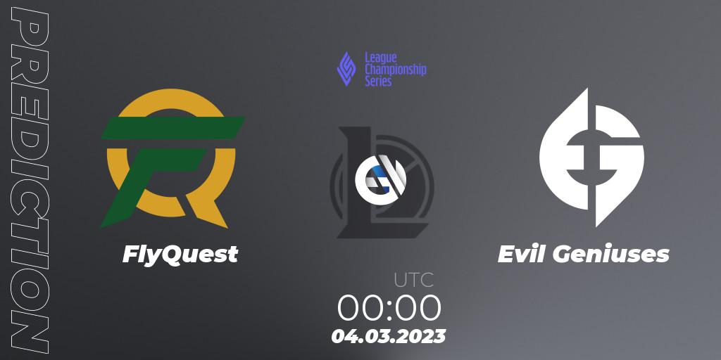 FlyQuest vs Evil Geniuses: Betting TIp, Match Prediction. 04.03.23. LoL, LCS Spring 2023 - Group Stage