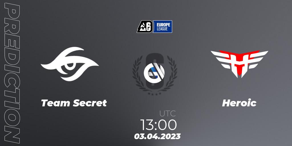 Team Secret vs Heroic: Betting TIp, Match Prediction. 03.04.23. Rainbow Six, Europe League 2023 - Stage 1