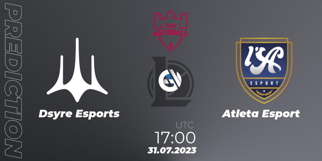 Dsyre Esports vs Atleta Esport: Betting TIp, Match Prediction. 31.07.2023 at 17:00. LoL, PG Nationals Summer 2023