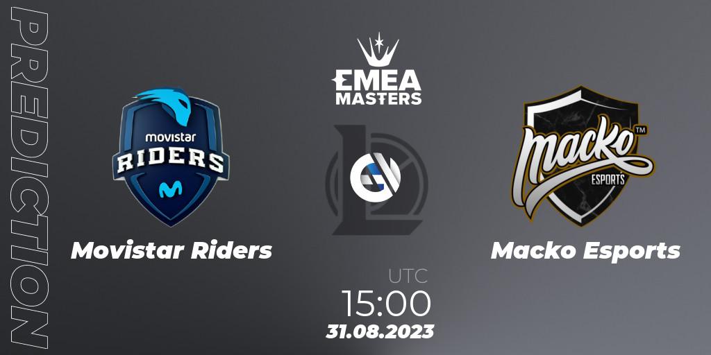 Movistar Riders vs Macko Esports: Betting TIp, Match Prediction. 31.08.23. LoL, EMEA Masters Summer 2023