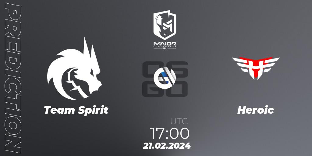 Team Spirit vs Heroic: Betting TIp, Match Prediction. 21.02.24. CS2 (CS:GO), PGL CS2 Major Copenhagen 2024: European RMR B