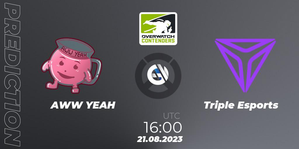 AWW YEAH vs Triple Esports: Betting TIp, Match Prediction. 21.08.23. Overwatch, Overwatch Contenders 2023 Summer Series: Europe