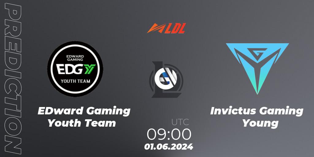 EDward Gaming Youth Team vs Invictus Gaming Young: Betting TIp, Match Prediction. 01.06.2024 at 09:00. LoL, LDL 2024 - Stage 2