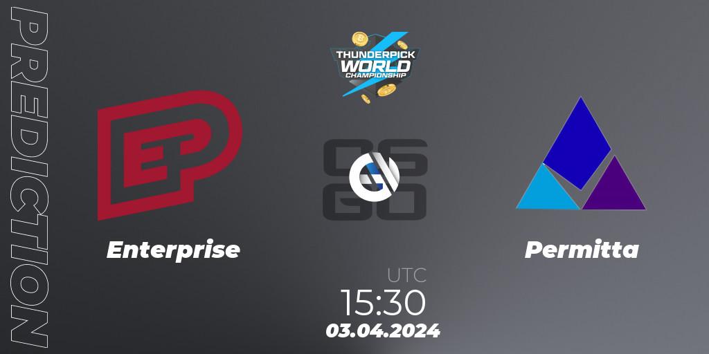 Enterprise vs Permitta: Betting TIp, Match Prediction. 03.04.24. CS2 (CS:GO), Thunderpick World Championship 2024: European Series #1