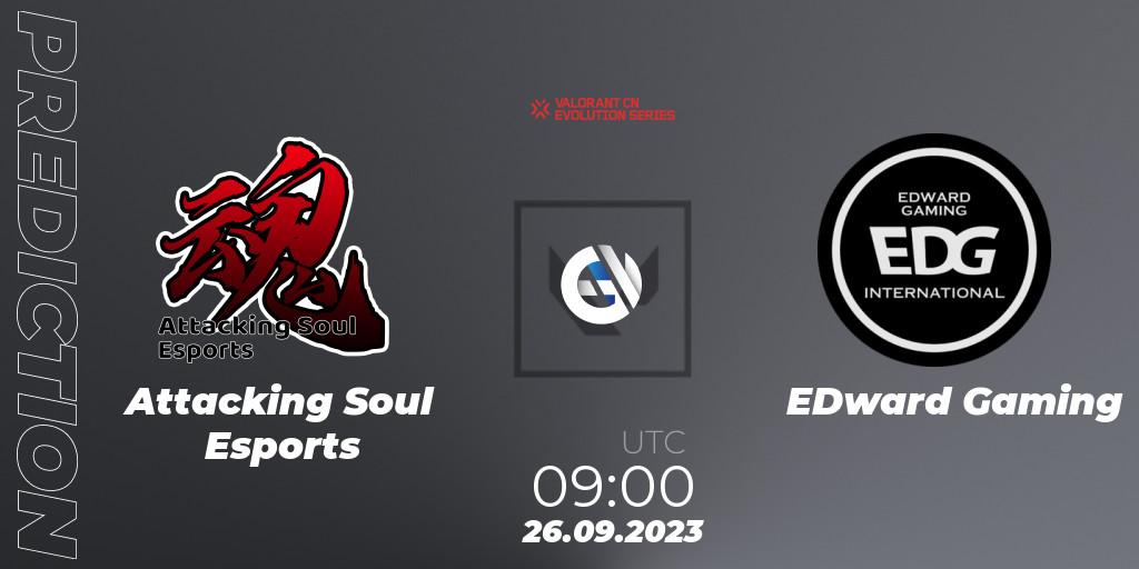 Attacking Soul Esports vs EDward Gaming: Betting TIp, Match Prediction. 26.09.2023 at 09:00. VALORANT, VALORANT China Evolution Series Act 1: Variation