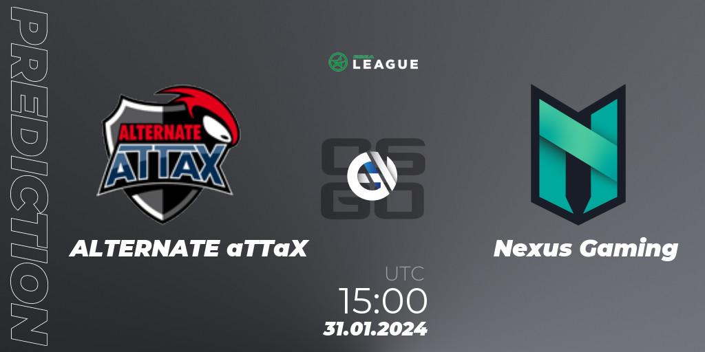 ALTERNATE aTTaX vs Nexus Gaming: Betting TIp, Match Prediction. 31.01.24. CS2 (CS:GO), ESEA Season 48: Advanced Division - Europe