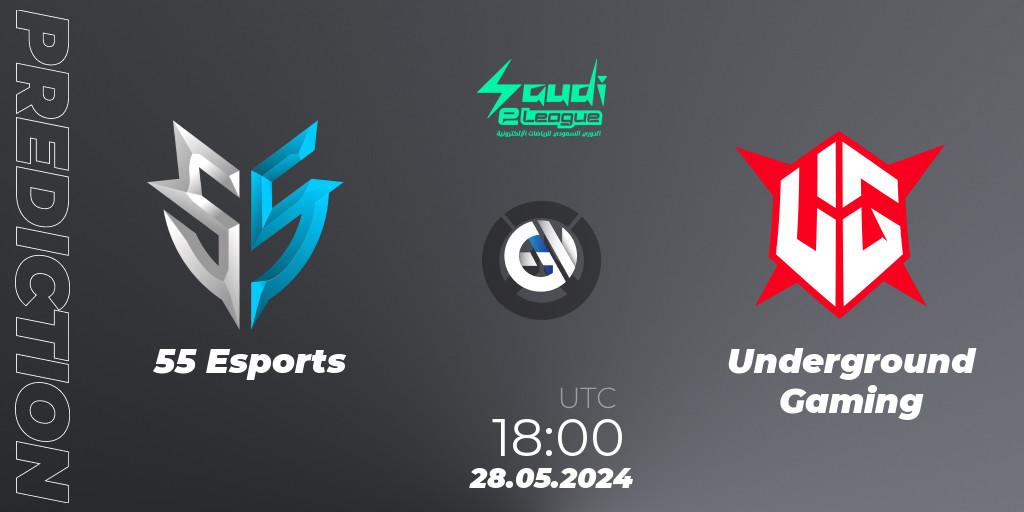 55 Esports vs Underground Gaming: Betting TIp, Match Prediction. 28.05.2024 at 18:00. Overwatch, Saudi eLeague 2024 - Major 2 Phase 2