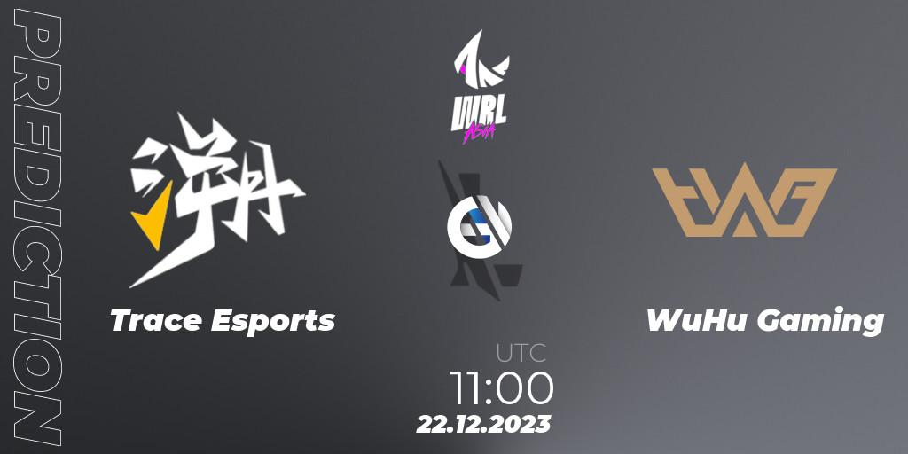 Trace Esports vs WuHu Gaming: Betting TIp, Match Prediction. 22.12.2023 at 11:00. Wild Rift, WRL Asia 2023 - Season 2 - Regular Season