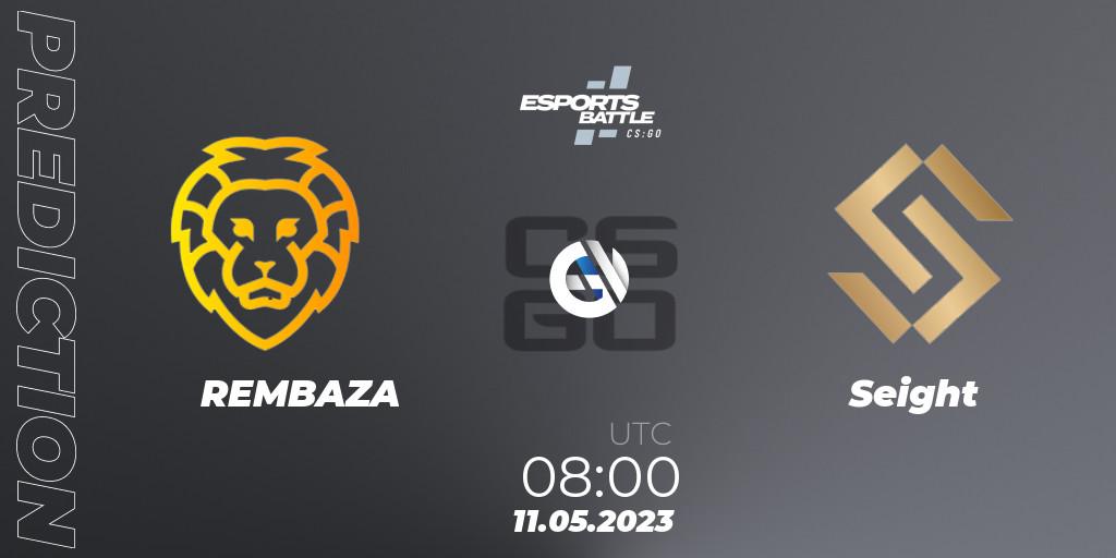 REMBAZA vs Seight: Betting TIp, Match Prediction. 11.05.2023 at 08:00. Counter-Strike (CS2), ESportsBattle Season 18