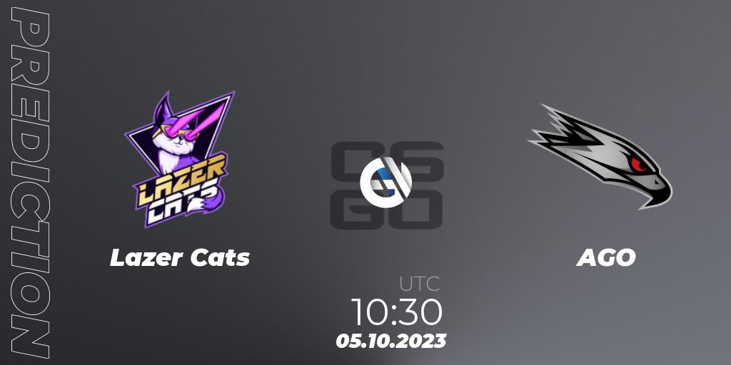 Lazer Cats vs AGO: Betting TIp, Match Prediction. 06.10.2023 at 13:30. Counter-Strike (CS2), European Pro League Season 11: Division 2