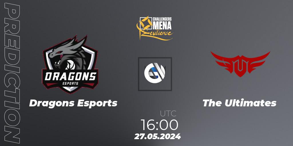Dragons Esports vs The Ultimates: Betting TIp, Match Prediction. 27.05.2024 at 16:00. VALORANT, VALORANT Challengers 2024 MENA: Resilience Split 2 - GCC and Iraq