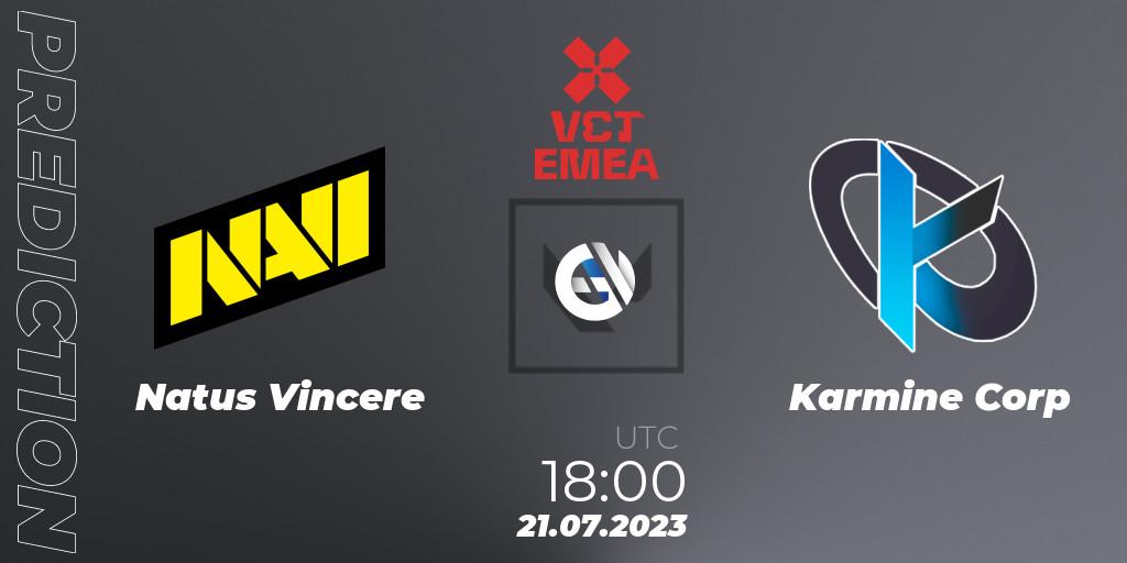 Natus Vincere vs Karmine Corp: Betting TIp, Match Prediction. 21.07.2023 at 17:35. VALORANT, VALORANT Champions Tour 2023: EMEA Last Chance Qualifier