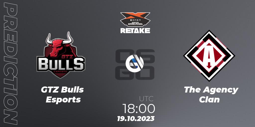 GTZ Bulls Esports vs The Agency Clan: Betting TIp, Match Prediction. 19.10.23. CS2 (CS:GO), Circuito Retake Season 7: Take #2