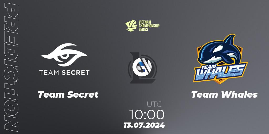 Team Secret vs Team Whales: Betting TIp, Match Prediction. 26.07.2024 at 10:00. LoL, VCS Summer 2024 - Group Stage