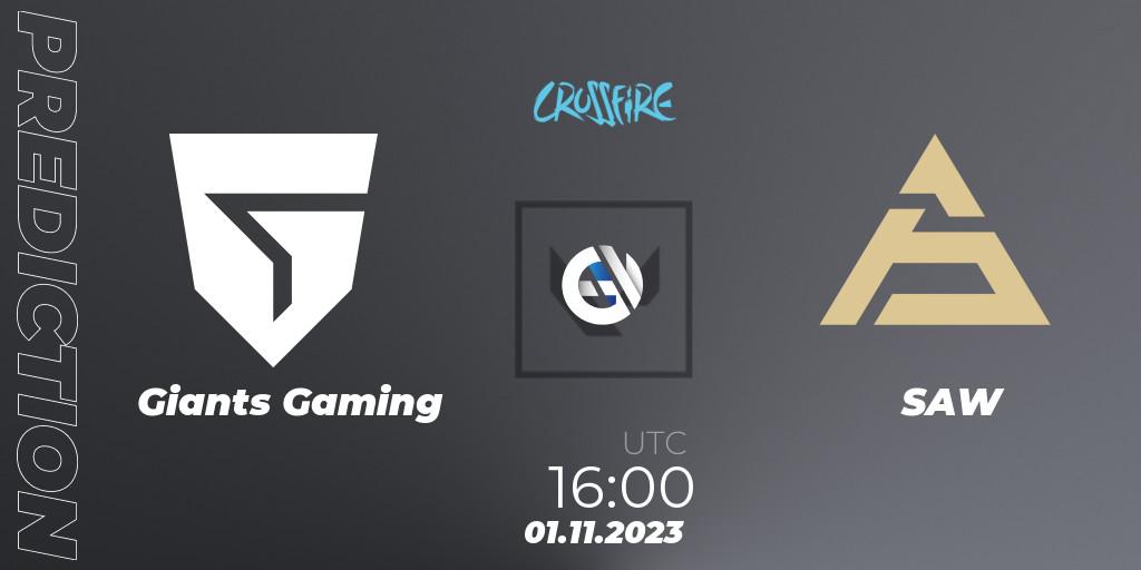 Giants Gaming vs SAW: Betting TIp, Match Prediction. 01.11.23. VALORANT, LVP - Crossfire Cup 2023