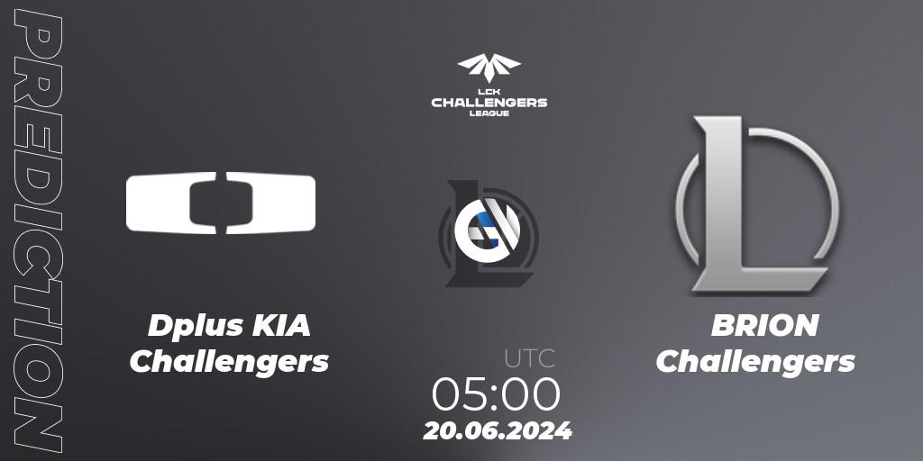 Dplus KIA Challengers vs BRION Challengers: Betting TIp, Match Prediction. 20.06.2024 at 05:00. LoL, LCK Challengers League 2024 Summer - Group Stage