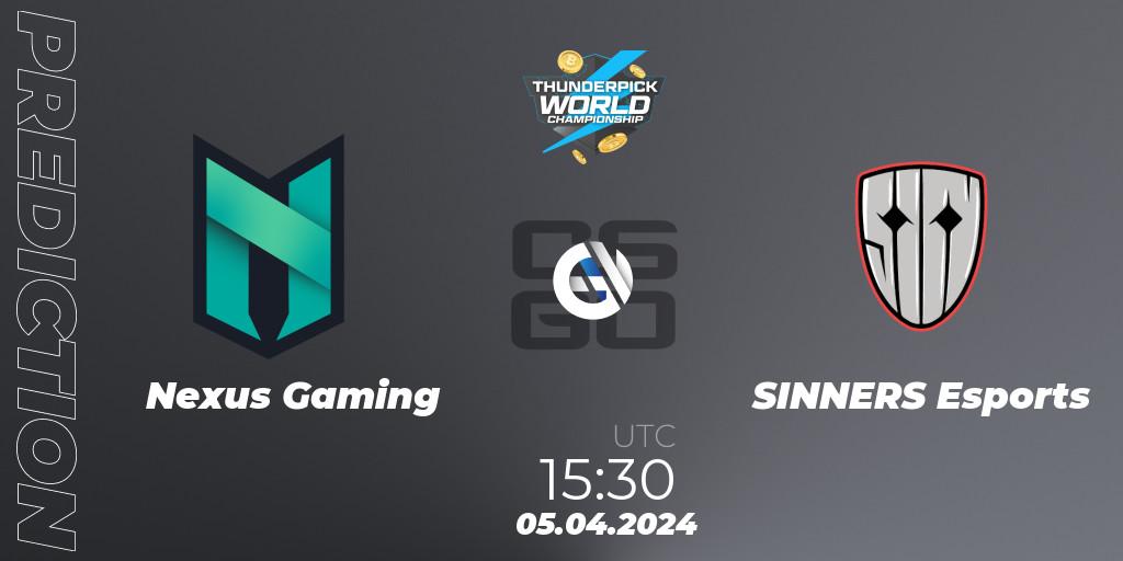 Nexus Gaming vs SINNERS Esports: Betting TIp, Match Prediction. 05.04.24. CS2 (CS:GO), Thunderpick World Championship 2024: European Series #1