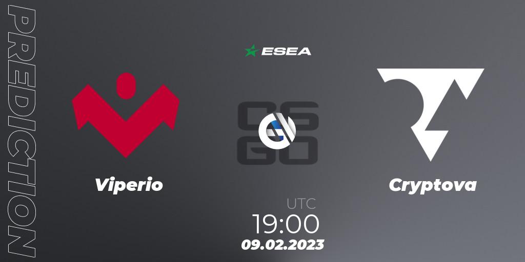 Viperio vs Cryptova: Betting TIp, Match Prediction. 09.02.23. CS2 (CS:GO), ESEA Season 44: Advanced Division - Europe