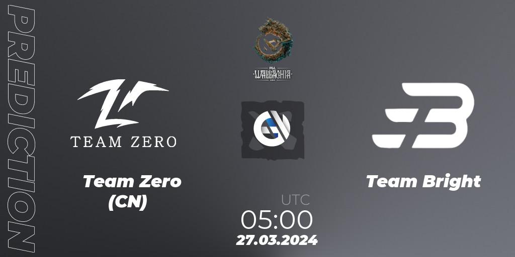 Team Zero (CN) vs Team Bright: Betting TIp, Match Prediction. 27.03.24. Dota 2, PGL Wallachia Season 1: China Closed Qualifier
