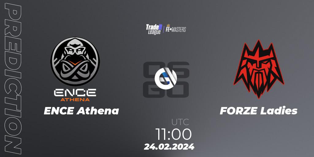 ENCE Athena vs FORZE Ladies: Betting TIp, Match Prediction. 24.02.2024 at 11:00. Counter-Strike (CS2), Tradeit League FE Masters #1