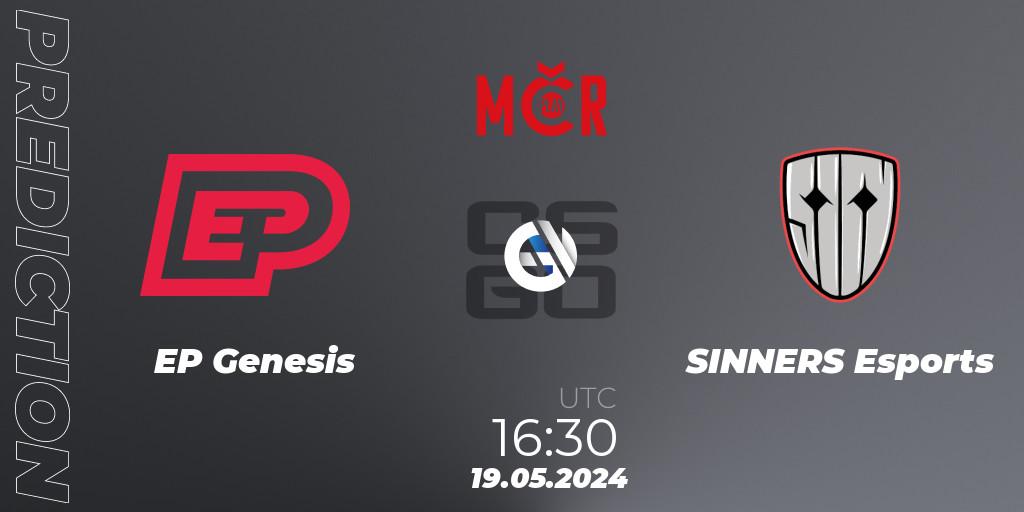 EP Genesis vs SINNERS Esports: Betting TIp, Match Prediction. 19.05.2024 at 16:30. Counter-Strike (CS2), Tipsport Cup Spring 2024: Online Stage