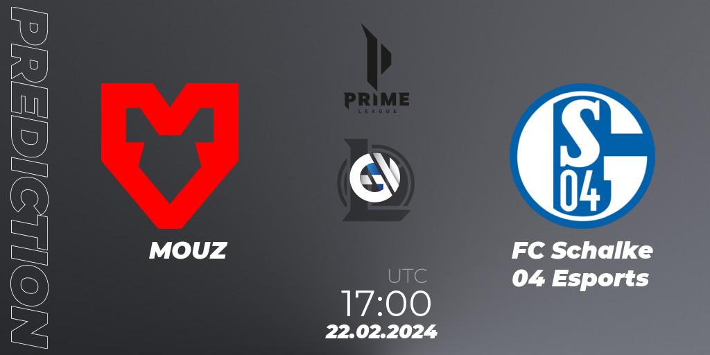 MOUZ vs FC Schalke 04 Esports: Betting TIp, Match Prediction. 24.01.24. LoL, Prime League Spring 2024 - Group Stage