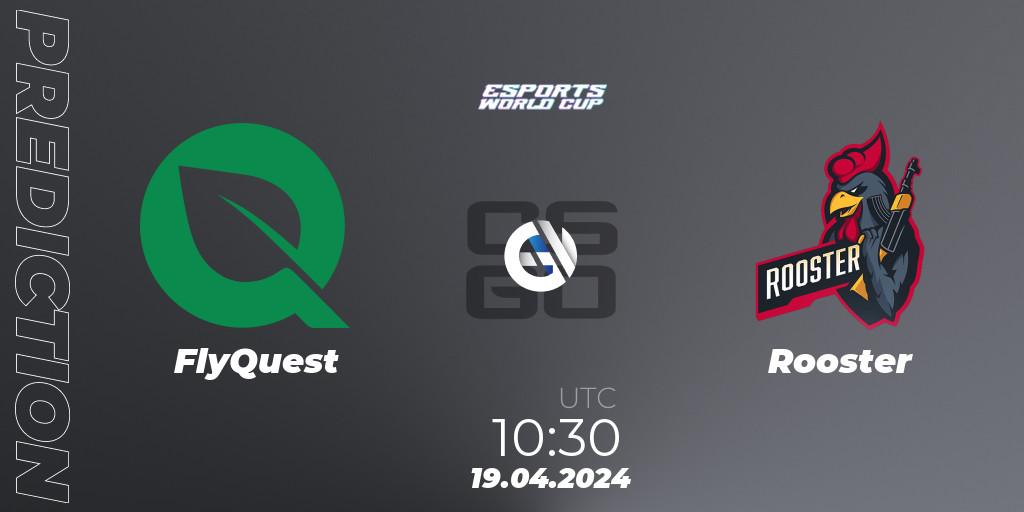 FlyQuest vs Rooster: Betting TIp, Match Prediction. 19.04.2024 at 10:30. Counter-Strike (CS2), Esports World Cup 2024: Oceanic Closed Qualifier
