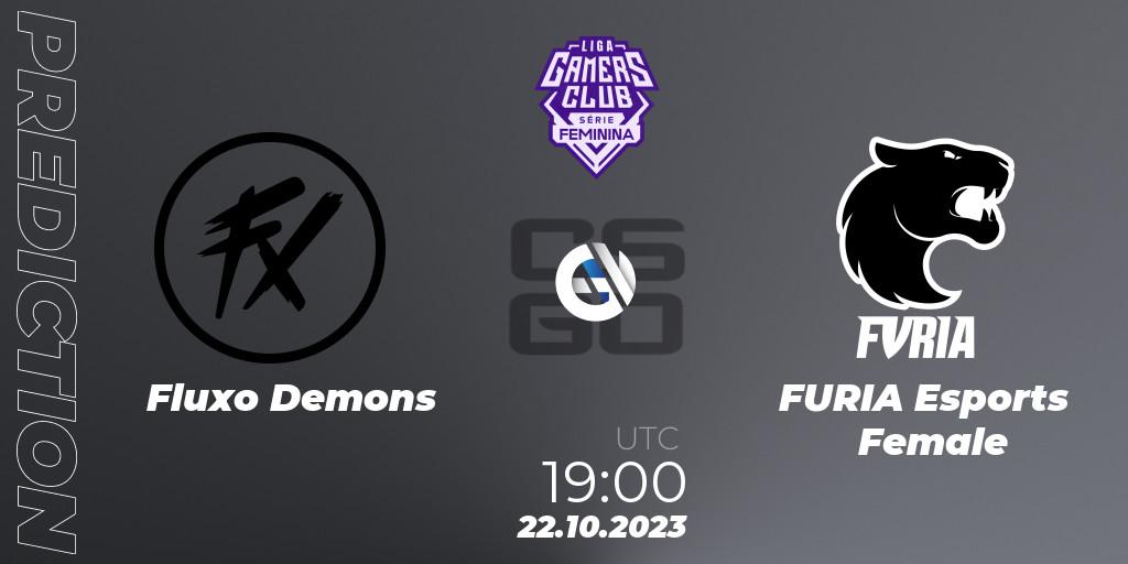 Fluxo Demons vs FURIA Esports Female: Betting TIp, Match Prediction. 22.10.2023 at 19:00. Counter-Strike (CS2), Gamers Club Liga Série Feminina: Super Edition 2023