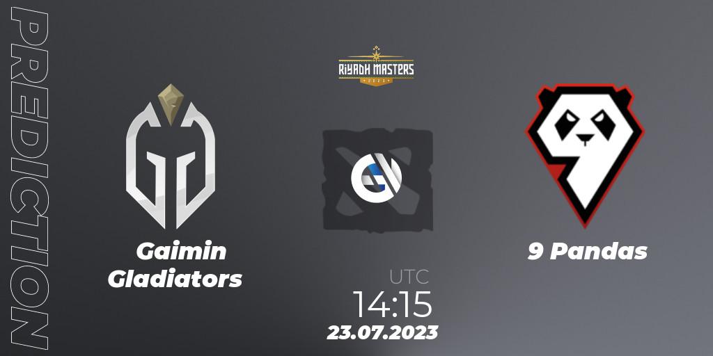 Gaimin Gladiators vs 9 Pandas: Betting TIp, Match Prediction. 23.07.2023 at 14:30. Dota 2, Riyadh Masters 2023 - Group Stage