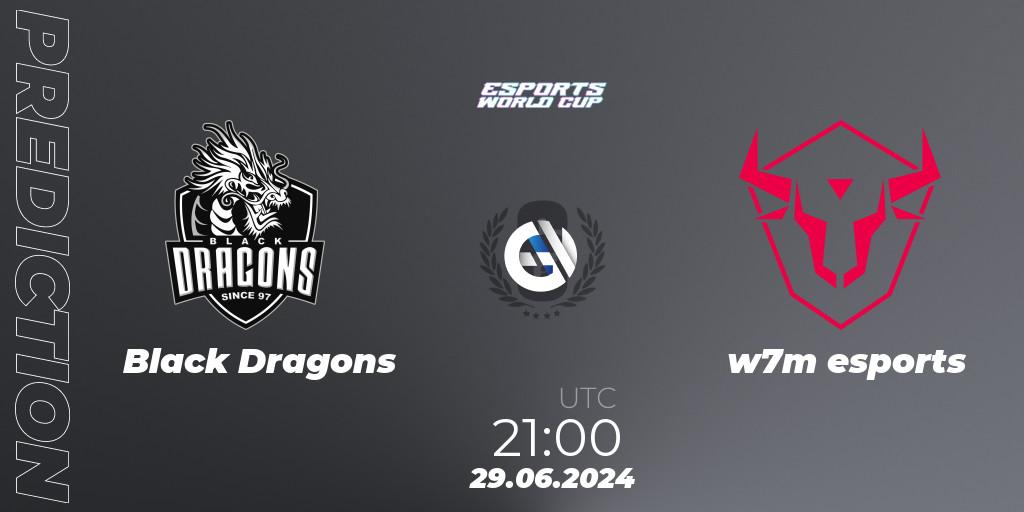 Black Dragons vs w7m esports: Betting TIp, Match Prediction. 30.06.2024 at 00:30. Rainbow Six, Esports World Cup 2024: Brazil CQ
