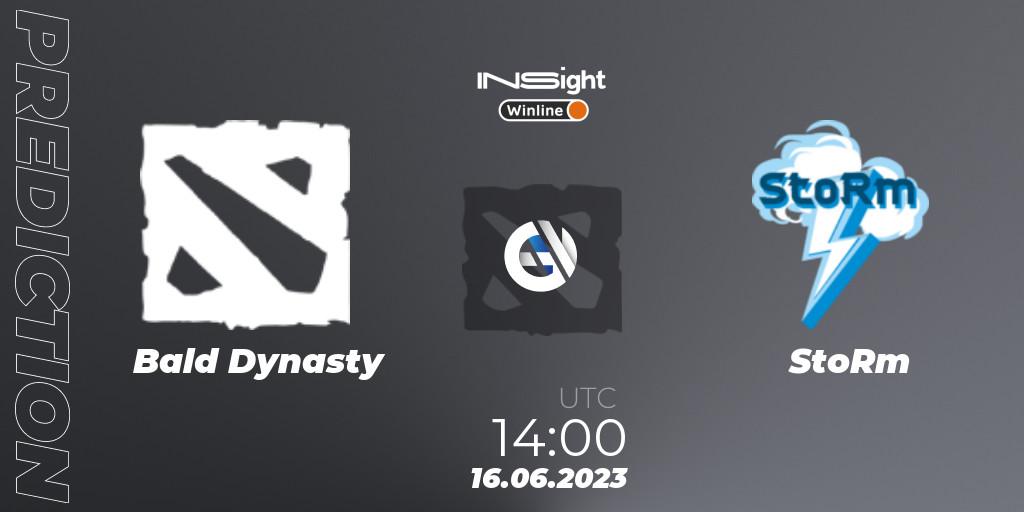 Bald Dynasty vs StoRm: Betting TIp, Match Prediction. 16.06.2023 at 14:01. Dota 2, Winline Insight S3