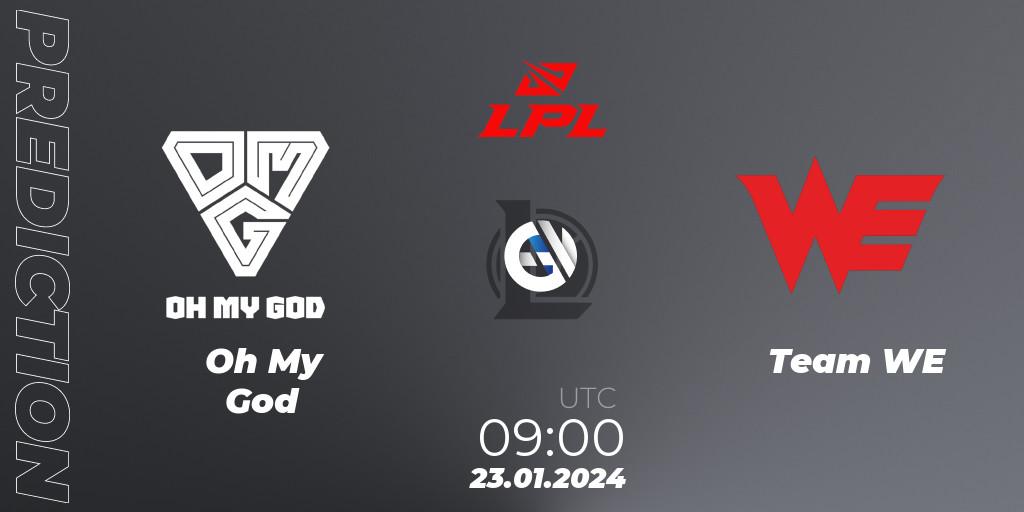 Oh My God vs Team WE: Betting TIp, Match Prediction. 23.01.24. LoL, LPL Spring 2024 - Group Stage