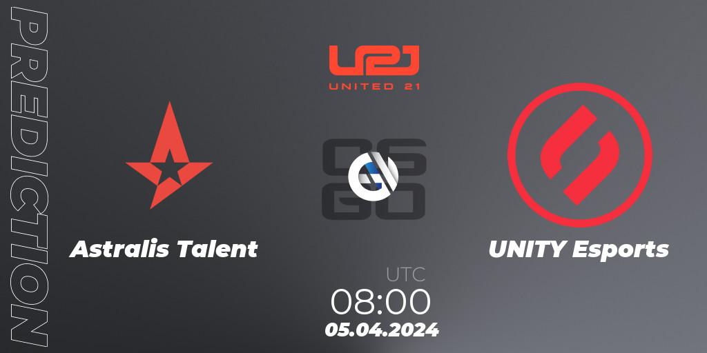 Astralis Talent vs UNITY Esports: Betting TIp, Match Prediction. 05.04.24. CS2 (CS:GO), United21 Season 14