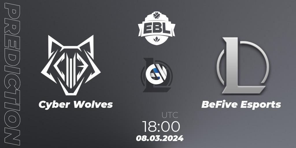 Cyber Wolves vs BeFive Esports: Betting TIp, Match Prediction. 08.03.24. LoL, Esports Balkan League Season 14
