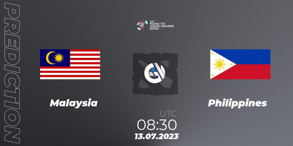 Malaysia vs Philippines: Betting TIp, Match Prediction. 13.07.2023 at 08:46. Dota 2, 2022 AESF Road to Asian Games - Southeast Asia