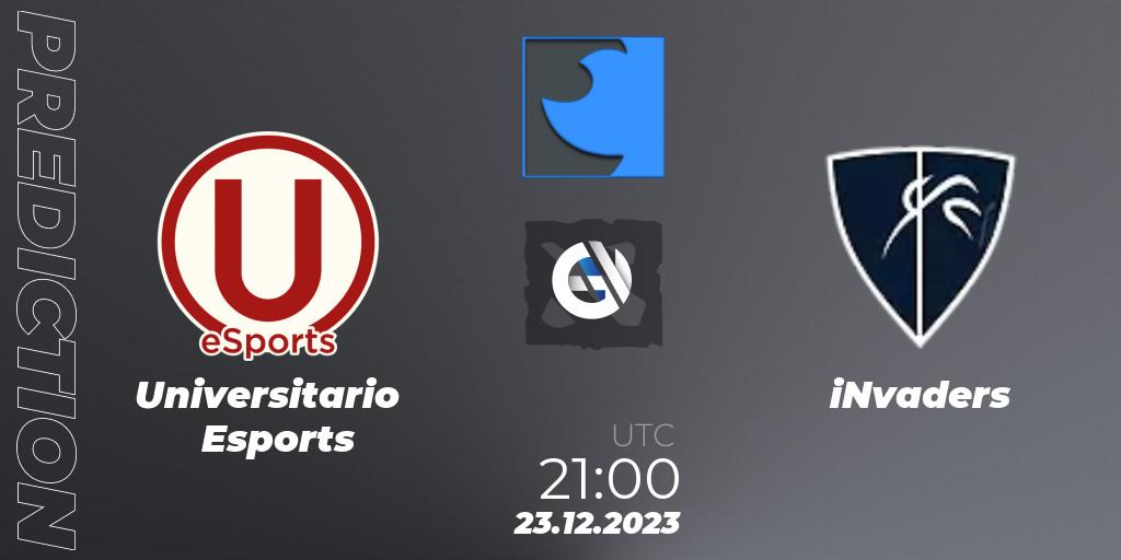 Universitario Esports vs iNvaders: Betting TIp, Match Prediction. 23.12.2023 at 21:00. Dota 2, FastInvitational DotaPRO Season 2