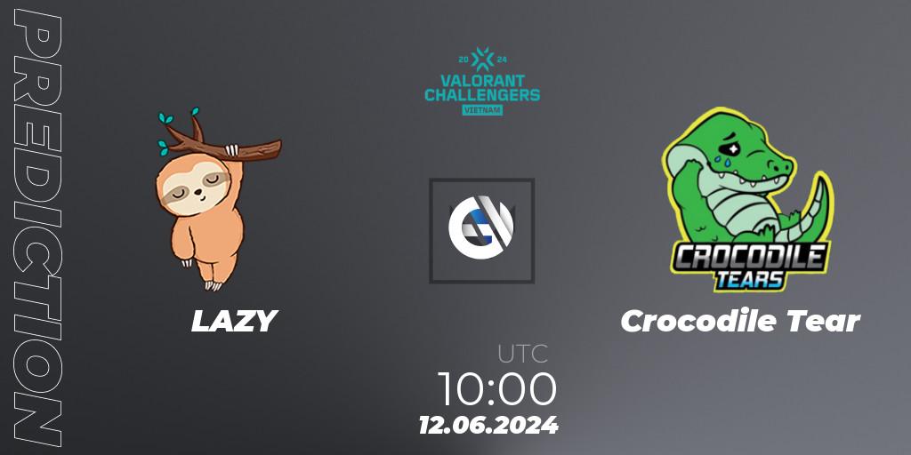 LAZY vs Crocodile Tear: Betting TIp, Match Prediction. 12.06.2024 at 10:00. VALORANT, VALORANT Challengers 2024: Vietnam Split 2