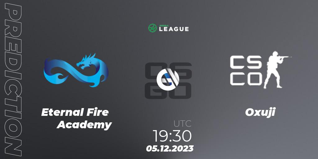 Eternal Fire Academy vs Oxuji: Betting TIp, Match Prediction. 05.12.2023 at 19:30. Counter-Strike (CS2), ESEA Season 47: Main Division - Europe