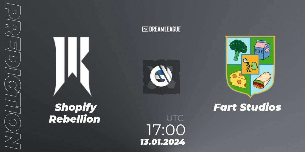 Shopify Rebellion vs Fart Studios: Betting TIp, Match Prediction. 13.01.24. Dota 2, DreamLeague Season 22: North America Closed Qualifier