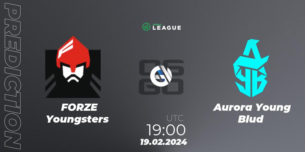 FORZE Youngsters vs Aurora Young Blud: Betting TIp, Match Prediction. 19.02.2024 at 19:00. Counter-Strike (CS2), ESEA Season 48: Advanced Division - Europe