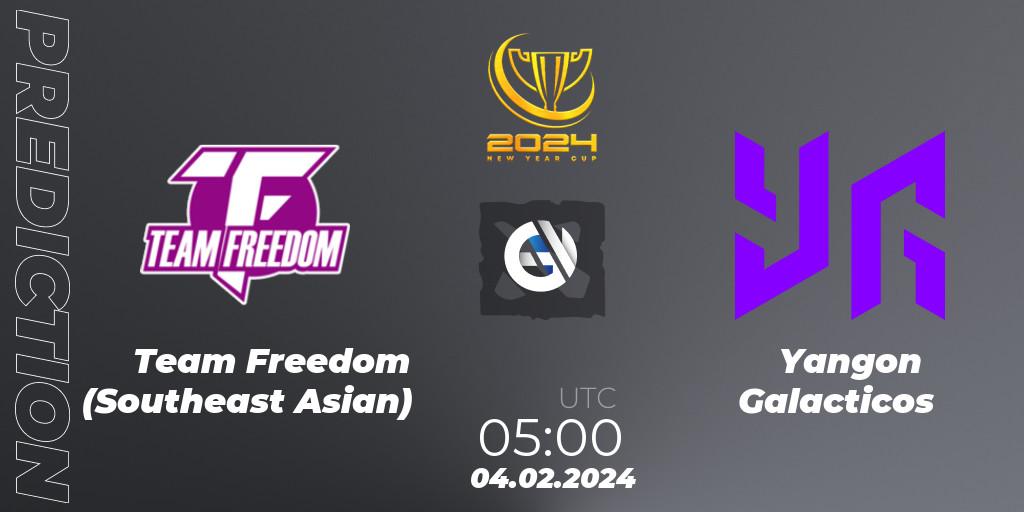Team Freedom (Southeast Asian) vs Yangon Galacticos: Betting TIp, Match Prediction. 04.02.2024 at 05:09. Dota 2, New Year Cup 2024